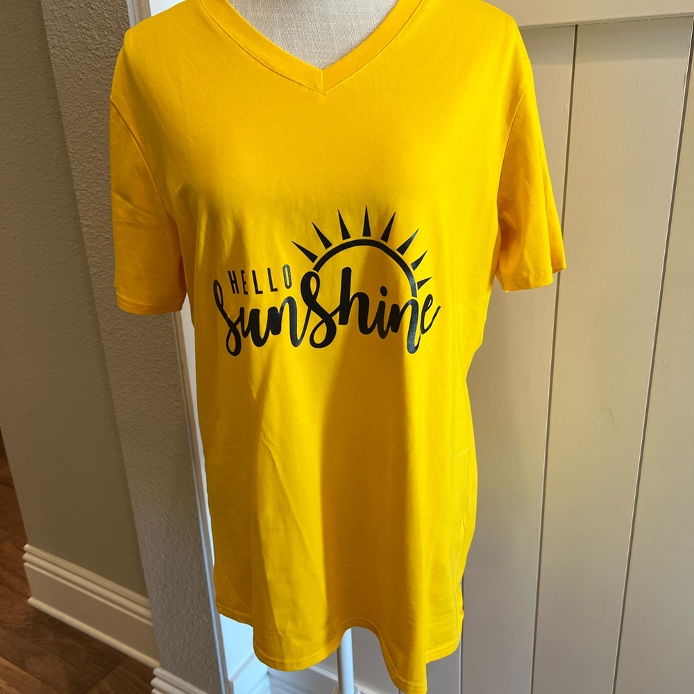 Yellow 'Hello Sunshine' T-Shirt